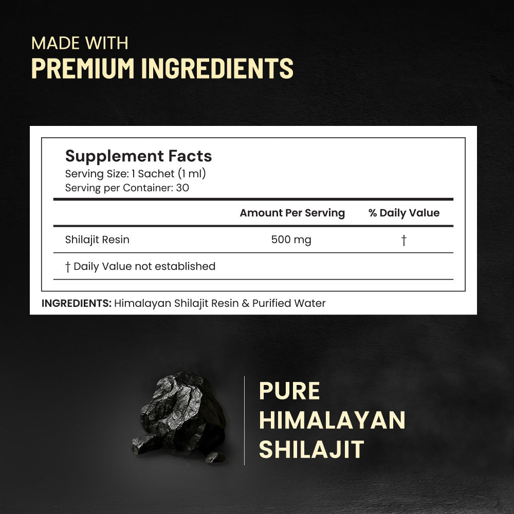 Anecdote Pure Himalayan Shilajit Resin Cards 500mg | Boosts Stamina | Increases Productivity | 75% Fulvic Acid, 85+ Trace Minerals | No Added Sugar | Pack of 30